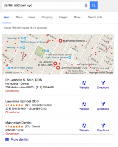 dentist-midtown-nyc-search-results-241x300 Google Takes Medical Appointments